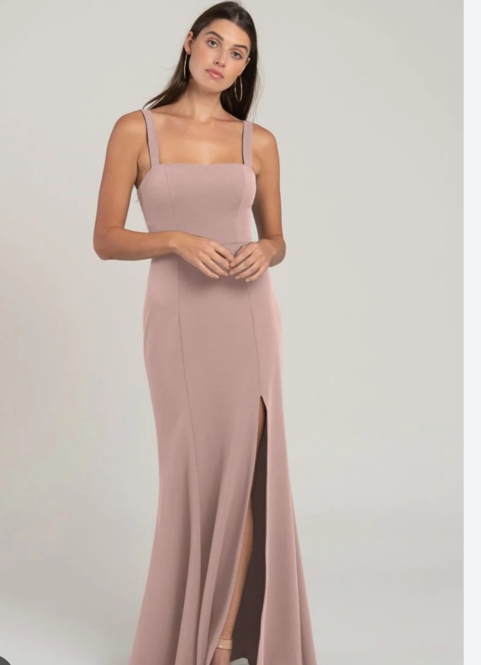 Jenny Yoo Maxi Gown in Dusty Rose